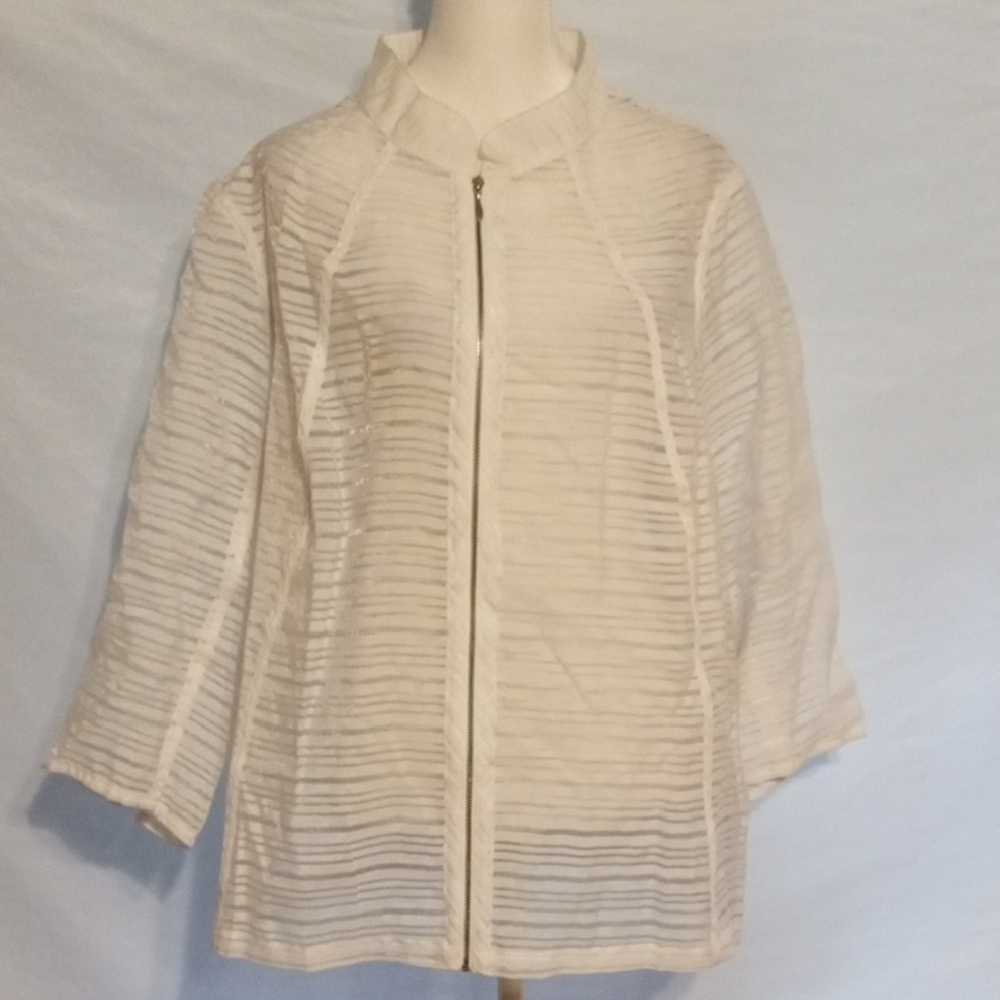 Coldwater Creek White Sheer Jacket